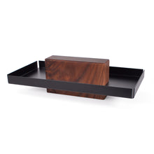 Black Walnut and Powder Coated Steel Pedestal Bowl, Catchall