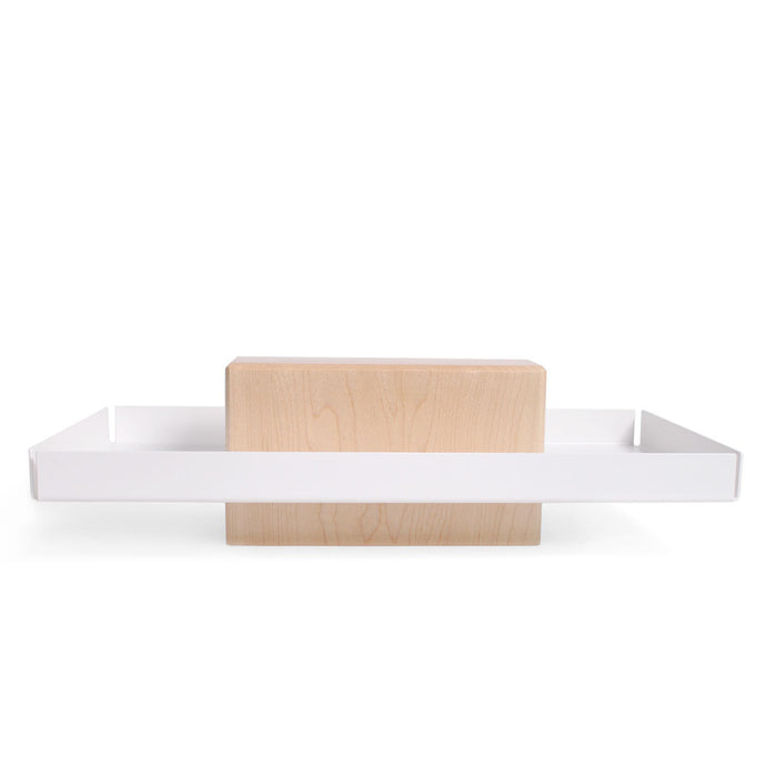 Maple and White Steel Pedestal Tray, Catchall