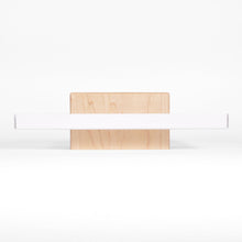Maple and White Steel Pedestal Tray, Catchall