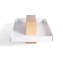 Maple and White Steel Pedestal Tray, Catchall